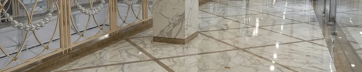 Beautiful marble floor professionally installed in Charleston, SC